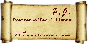 Prettenhoffer Julianna névjegykártya